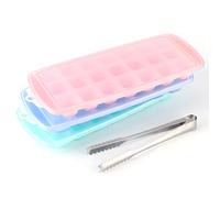3pcs Trays de glace 21 moule à grille Scellé Clip Clip Clip de bricolage Cubes de glace Food Grade Pp Matériau Cool Pleasure Happy Summer