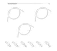 3Pcs Tuyaux Lait, avec 6 Connecteurs 1 Brosse Tuyaux Lait Silicone Ensemble de Remplacement Compatible avec Jura ENA E8 GIGA 6 10 W10 Z5 Z6 Z7 Z8 Z9 Z10 J6 J8 J9 S80 WE8