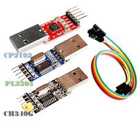 3pcs USB to TTL Module 1pc PL2303 + 1pc CP2102 + 1pc CH340G USB UART Module | Module Adaptateur série USB vers TTL: 1pc avec chipset PL2303 + 1pc avec chipset CP2102 + 1pc avec chipset CH340G