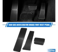 3pcs Voiture Gaz Accélérateur Frein Pied Repos Pédale Couvercle pour Ford, Noir