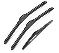 3Pcs Windshield Wiper Blades for Toyota 4Runner 2010-2018 2019 2020 2021 2022 2023 2024, Original Equipment Replacement Front and Rear Windshield Wipers for My Car- 24"/20"/12F" (Pack of 3) J- HOOK