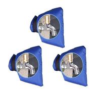3pcs Winter Waterproof Outdoor Faucet Covers Outside Garden Freeze Protection Socks Reusable Protectors(Blue)