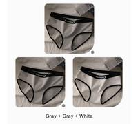 3pcs Women Seamless Cotton Panties Women's Mid-Rise Comfortable Briefs Female Soft Fitness Sports Underwear Ladies Underpants.L (47.5-57.5kg).Set 6