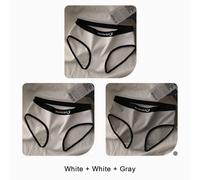 3pcs Women Seamless Cotton Panties Women's Mid-Rise Comfortable Briefs Female Soft Fitness Sports Underwear Ladies Underpants.L (47.5-57.5kg).Set 7