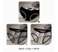 3pcs Women Seamless Cotton Panties Women's Mid-Rise Comfortable Briefs Female Soft Fitness Sports Underwear Ladies Underpants.L (47.5-57.5kg).Set 1