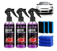 3Pièce High Protection 3 en 1 Voiture Revêtement en CéramiqueCrystal Coating SprayPolish Voiture Lustrant pour Auto Coating Spray