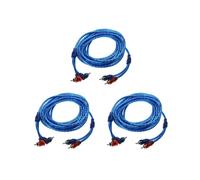 3pièces 5M 2 Rca à 2 Rca Prise de Voiture Audio Stéréo Cuivre Câble Système Amplificateur Tressé