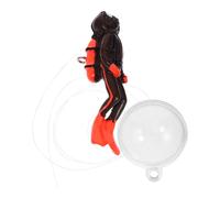 3Pièces Accessoires Aquarium Décor Plongeurs Flottants Résine Marron