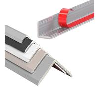 3Pièces Baguette d'angle en Aluminium Moulure Murale Adhésive, Cornière de Protection en L pour Meuble, Profilé Angulaire de Finition, Décoration Protection de Bord(Brushed Rose Gold,10mm x 0.9m)