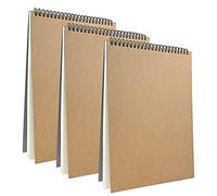 3Pièces Carnet Dessin A4, Carnet de Croquis, Cahier Dessin avec Couverture Rigide et Reliure Spirale 90 pages, Convient à Dessin Croquis Crayon Stylo Aquarelle d'art