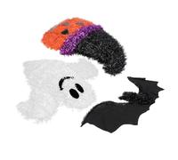 3Pièces Décorations Suspendues Halloween Pendentifs Fantômes Chauves Souris Citrouilles pour Porte pour Événements Festifs