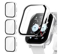 [3Pièces] Kamita Coque Compatible avec Xiaomi Redmi Watch 5 Lite, Étui de Protection avec Protecteur d'écran en 9H Verre Trempé, Dur PC Bumper Case Antichoc Housse pour Redmi Watch5 Lite (Clair*3)