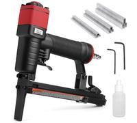 3PLUS H7116LSP-KT Agrafeuse pneumatique pour tapisserie d'ameublement avec bec long, kit d'agrafeuse à air, avec 6000 agrafes, 1/4" à 5/8"