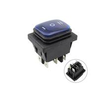 3Position Black Square 6Pins IP65 ON KCD2-9203 22X30.4mm ON-OFF-ON Function Type Rocker Switch NWPNLXEA(Blue)