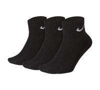 Nike Socquettes Mixte Cush – 3p Value Noir (Black/White 001) Taille M EU