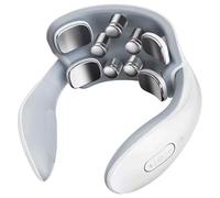 3PRO Masseur de cou et cervical, 8 modes de massage, thérapie par la chaleur avec EMS et physiothérapie par pouls, blanc