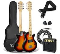 3rd Avenue Guitare Rock 1/2 Enfant, Pack Ampli 5W, Sunburst | Ampli 5W, câble, housse, médiators et sangle inclus. Micro humbucker pour un son rock plus épais