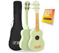3rd Avenue Ukulélé Soprano Débutant 21 Pouces 4 Cordes en Nylon avec Sac pour Uke Gratuit - Vert Pastel - 1 Mois de Cours en Ligne Gratuits