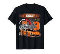 3rd Birthday Bruh Racing Car Party Outfit 3 Year Old Boys T-Shirt