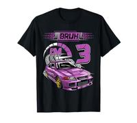 3rd Birthday Bruh Racing Car Party Outfit 3 Year Old Boys T-Shirt