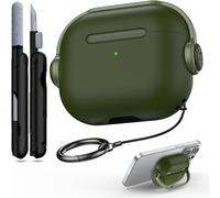 3rd Generation Case with Secure Lock, Earphone Case with Cleaning Kit Compatible with Airpods 3 2021,Olive Green