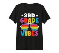 3rd Grade Back to School Sunglasses Vibes Retro First Day T-Shirt Haut de Gamme