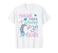 3rd Grade Cute Mermaid Shirt Girls Third Grade Making Waves T-Shirt Graphique avec Valeur
