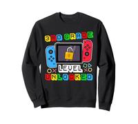 3rd Grade Level Unlocked Gamer Back to School Boy Sweatshirt
