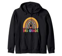 3rd Grade Teacher Student Boho Rainbow Back to School Sweat à Capuche