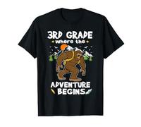 3rd Grade Where The Adventure Begins Back to School Bigfoot T-Shirt Graphique avec Valeur