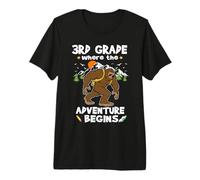 3rd Grade Where The Adventure Begins Back to School Bigfoot T-Shirt Haut de Gamme