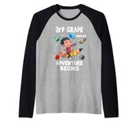 3rd Grade Where The Adventure Begins Back to School for Boys Manche Raglan