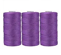 3Roll Corde Macramé, Cordon De Fil D'art D'Été Glace Lin Soie Tricot À La Main Léger Corps Fil Creux Tricoté Au Crochet Fils Pour DIY Sac À Main Sac À Main Panier Hat 100g/3.53ounces/Rouleau