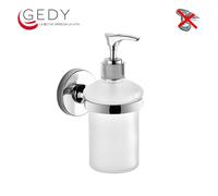 3S GEDY FELCE FE81 DISTRIBUTEUR DE SAVON EN VERRE SATINÈ ET CROMALL WC