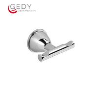 3S GEDY GENZIANA CROCHET DOUBLE EN ACIER CHROMÈ ET CROMALL SALLE DE BAIN