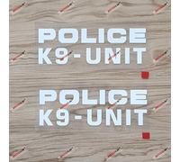 3S Motorline Lot de 2 autocollants en vinyle pour voiture Motif chien de police K9 K-9 Blanc 15,2 cm