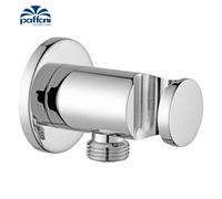 3S PAFFONI ZSUP031 SUPPORT POUR DOUCHETTE + PRISE D'EAU RONDE EN LAITON CHROME