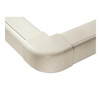 3S SuperSamaStore Angle Extérieur pour Goulotte Climatisation, Raccord Courbe Externe 90°, Accessoire pour Double et Triple Split, 110x75 mm, Polychlorure de Vinyle, Blanc RAL 9001
