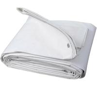 3S SuperSamaStore Bâche Imperméable avec Œillets pour Usage Extérieur, Feuille de Couverture à Oeillets pour Jardin, Cour, Porche, Place de Parking, Résistant (120 G/M²), 5x8 M, Blanc