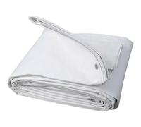 3S SuperSamaStore Bâche Imperméable avec Oeillets, Bâche de Protection à Œillets par Extérieures, Jardin, Gazebo, Tonnelle, Toile imperméable Résistante, 120 g/m², 3 x 4 m, Blanc