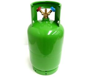 3S SuperSamaStore Bouteille Vide à Double Robinet pour Gaz Réfrigérant R410A, R134A de Climatiseurs, Capacité 12 Litres, Bouteille Vide de Gaz pour Climatiseurs et Systèmes Cvc