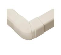 3S SuperSamaStore Coude Externe Réglable pour Goulotte Climatiseur 80x60 mm, Raccord Courbe Externe 70°-120°, Pvc, Blanc, 6 Pièces
