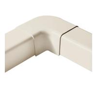 3S SuperSamaStore Coude Plat pour Goulotte, Raccord Plat Cache-Conduit pour Climatiseur Mono/Dual Split, Montage à Clip, PVC Stabilisé UV V0, Blanc RAL 9010, 110×75 mm, Lot de 6