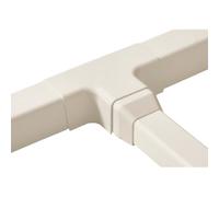 3S SuperSamaStore Dérivation en T pour Goulotte Climatisation 110x75 mm - Raccord Tee en PVC Blanc Certifié CE, 1 Pièce