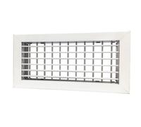 3S SuperSamaStore Diffuseur d'Air, Grille de Soufflage/Sortie à Doubles Ailettes Orientables pour Climatisation, Chauffage et Ventilation Mécanique Contrôlée, Aluminium, Blanc, 400 x 150 mm
