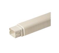 3S SuperSamaStore Joint Flexible pour Goulotte de Climatisation et Systèmes de Climatisation Mono-Split, PVC Antichoc Auto-extinguible, Longueur 59 cm, 80 × 60 mm, Blanc RAL 9001