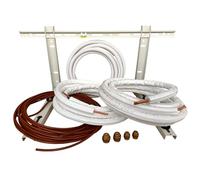 3S SuperSamaStore Kit Installation Climatiseur Monosplit, Set Complet Montage CVC, Compatible Green Electric Plus Mono, Tuyaux Cuivre 1/4" + 1/2" 10 Mètres avec Support Mural