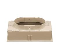 3S SuperSamaStore Plenum - Caisson de Diffusion 400×150 mm en ABS - Manchon Réglable 160-250 mm, Volet de Régulation Inclus, Raccord Rapide pour Gaine Flexible, Montage à Clips, pour Bouche de Clim