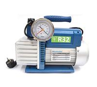 3S SuperSamaStore Pompe à Vide Bistade 70 L/min avec Électrovanne et Vacuomètre - Pompe à Vide Professionnelle Compatible Gaz R32 R1234YF R410A R407C R404A R22 - Aspiration 2,5 CFM - 1/3 H-P 220V