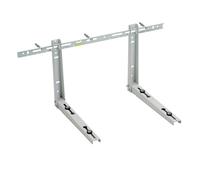 3S SuperSamaStore Support Mural Unité Extérieure Climatiseur Basic, Support Climatiseur avec Antivibrations, Niveau à Bulle, Dispositifs Anti-Décrochage, Capacité 80 Kg, Kit 5 Pièces